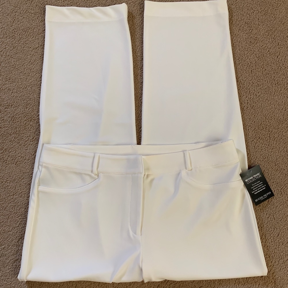 Boston Proper Coast Ivory Pants NWT